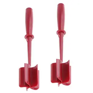 2Counts/Set High Temperature Multifunctional Burger Meat Pate Spatula, Anti-Stick Ground Meat Masher for Beef Turkey Potato Mud, Heat-Resistant Handle Kitchen Tool Set, Kitchen Gadget