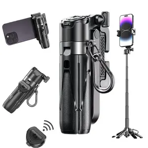 3 in 1 Wireless Selfie Stick with Aluminum Alloy, Extendable Phone Holder, USB Rechargeable, Portable Vlogging & Photography Accessory, Selfie Stand