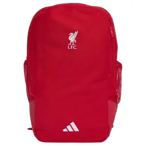 Adidas Unisex Liverpool Football Club Logo Polyester Backpack, Red Functional Luggage Bag
