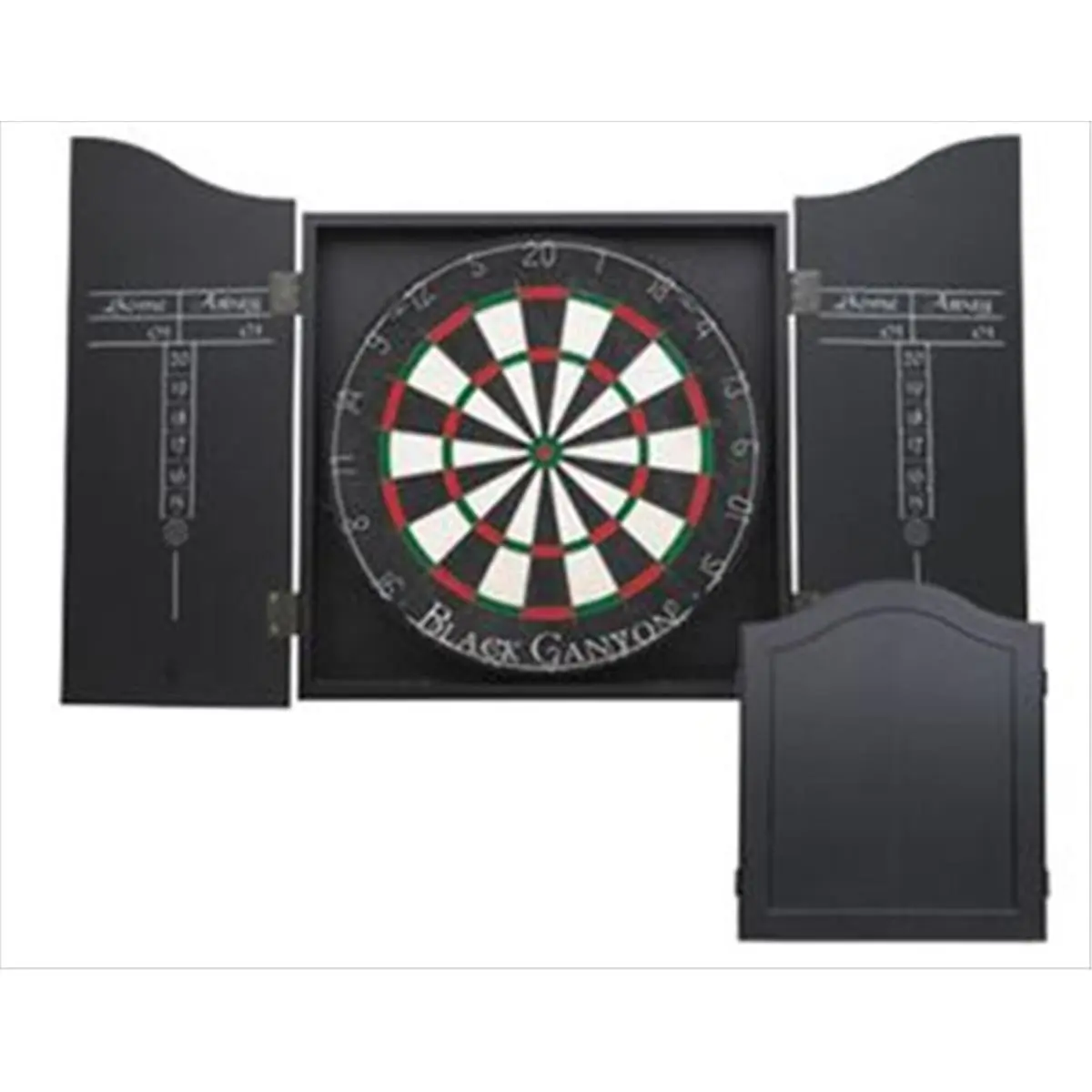 212 MAIN Darts Board Cabinet, Compact Black Stained Veneer Design, MDF Construction, Fits Official Size Board, Integrated Scoreboards, Cabinets, Mdf Wood, Mdf Veneer