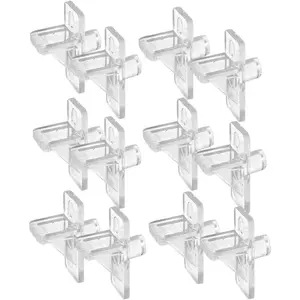 50 Pcs Clear Plastic Shelf Support Pegs, Fits 0.25" Holes for Kitchen Cabinet Closet Bookcase Shelves, 5 lb Load Capacity Shelf Pins