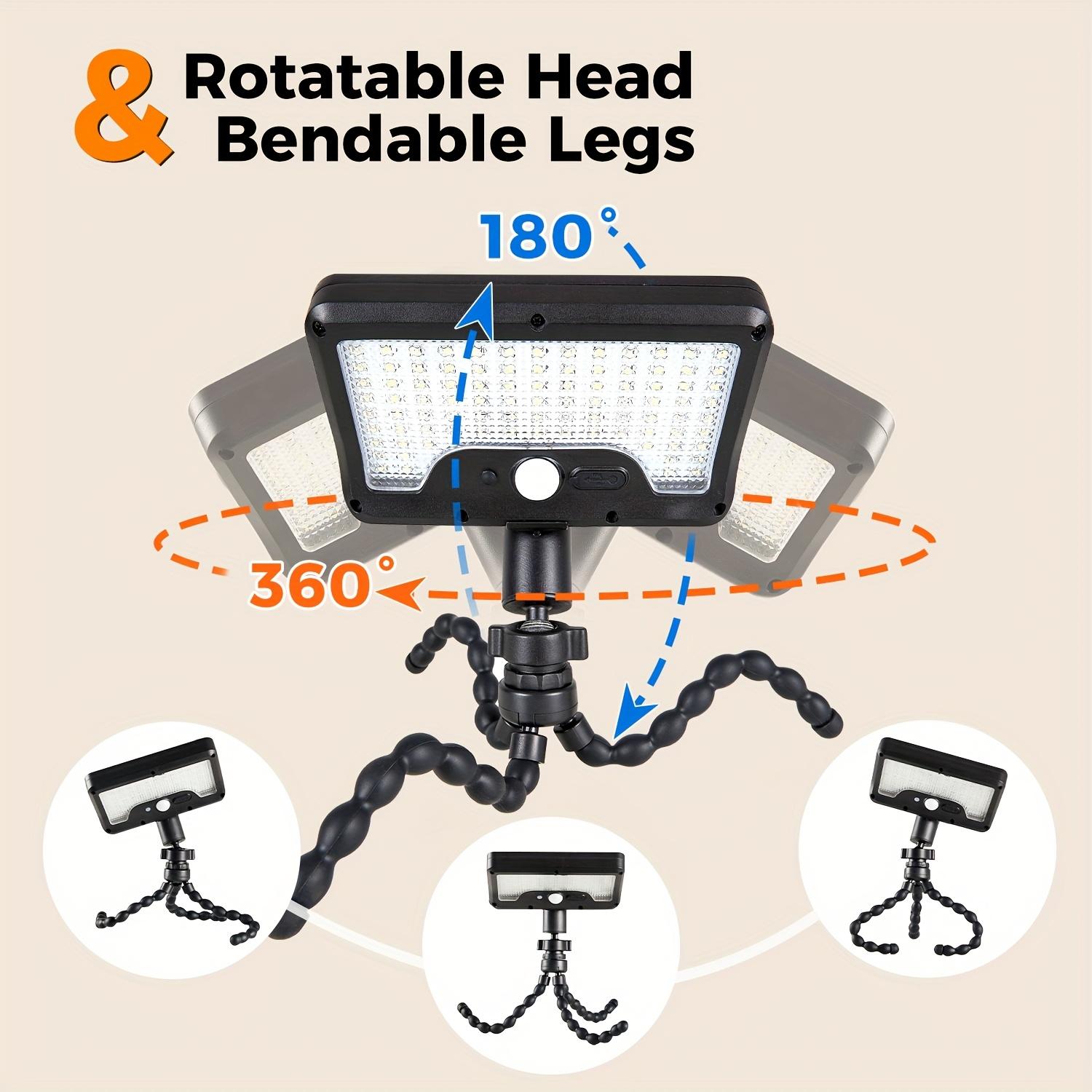 1/2/4 solar sports lights, outdoor solar LED lights, 600 lumens solar floodlights, IP65 waterproof solar safety lights, suitable for camping, courtyards, garden fences, balconies, courtyards, and emergency situations