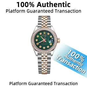 Rolex Lady-Datejust 179171 26mm Automatic Aftermarket Olive Green Dial Stainless Steel & 18K Everose Gold Ladies Watch with Aftermarket Diamond Bezel WHP042308