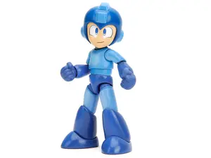 Mega Man 4.5" Moveable Figure with Accessories and Alternate Head and Hands by Jada