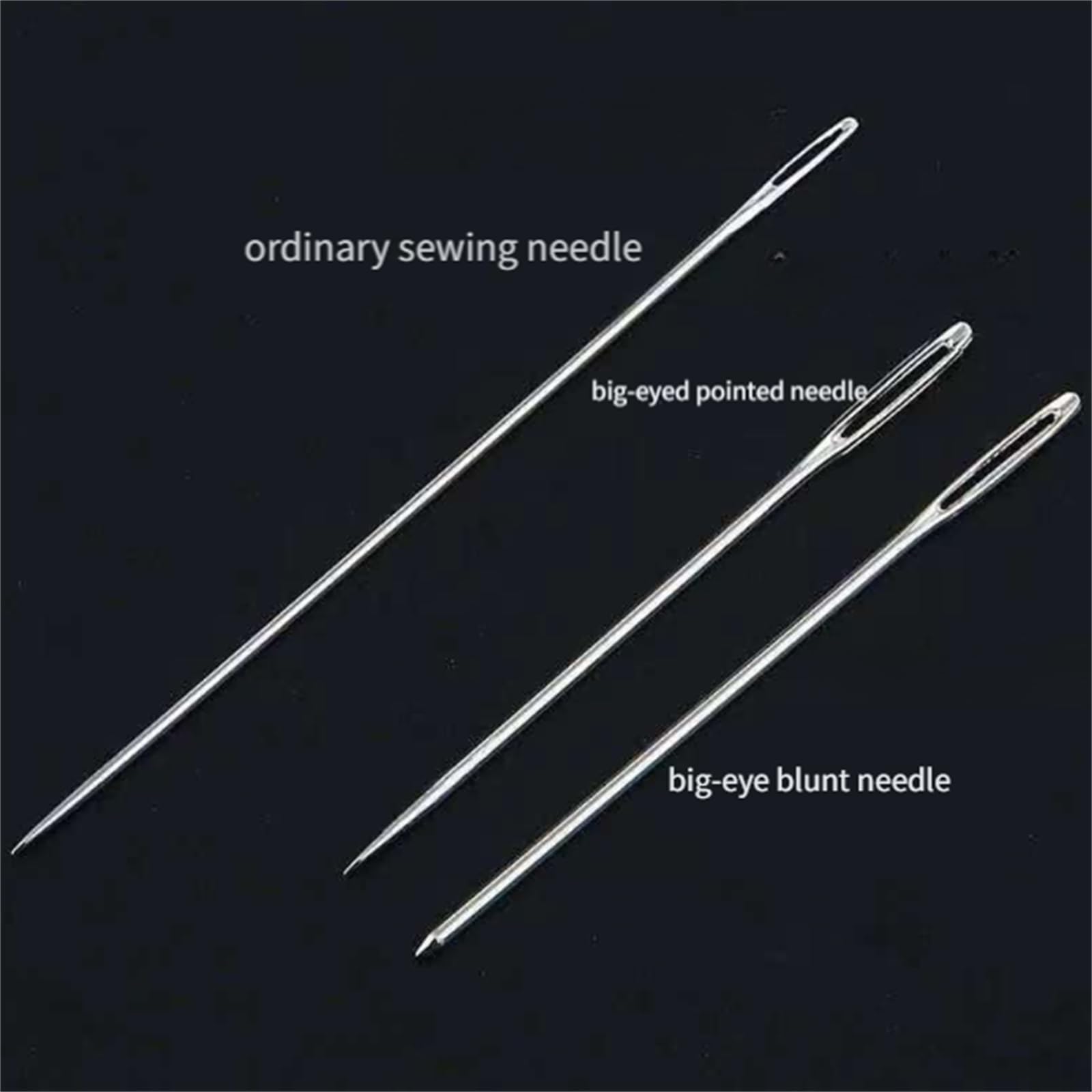 Multi functional big eye steel needle and thread set, containing 64 steel needles and rich wires, compact and portable, easy to handle clothing repair and fabric production, suitable for beginners and professional DIY enthusiasts