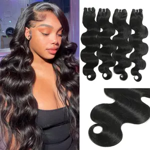 Karlami Body Wave Human Hair Bundles 100% Unprocessed Brazilian Virgin Weave Bundles Loose Deep 12A Brazilian Human Hair Straight Natural Color For Women