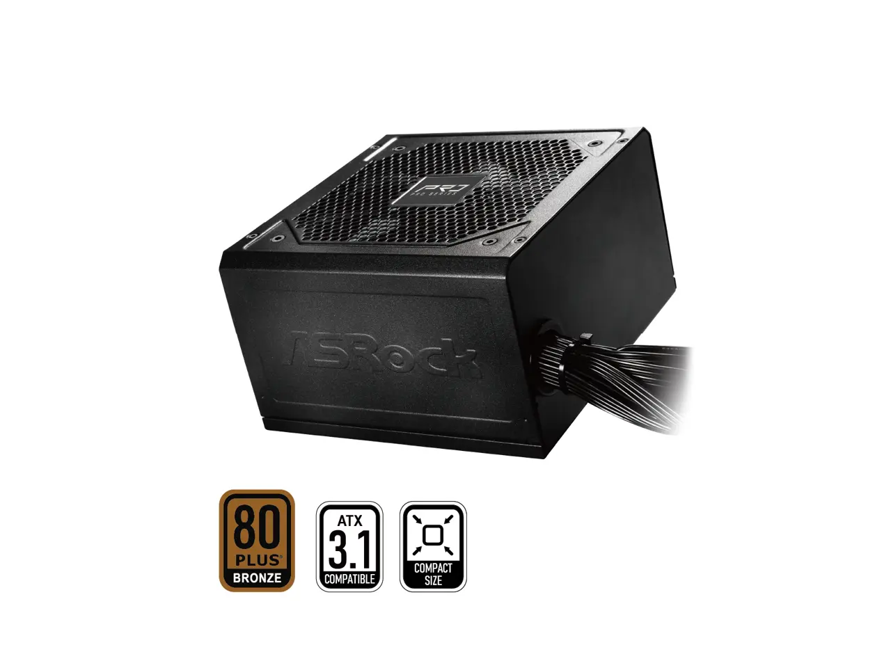 ASRock PRO Series PRO-650B 650 W ATX 3.1 Compatible 80 PLUS BRONZE Certified Power Supply ASRock PRO Series PRO-650B 650 W ATX 3.1 Compatible 80 PLUS BRONZE Certified Power Supply