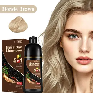 Blonde Brown Hair Dye Shampoo 5 in 1, Natural Hair Color Shampoo, Brown Hair Colors in 10-15 mins, 17.6 Fl Oz (Blonde brown), Paraben Free, Hypoallergenic,Haircare