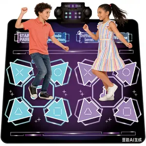 Kids & Adults Dance Mat – 8 LED Lights, 2 Players, Adjustable Volume, 3 PK Modes