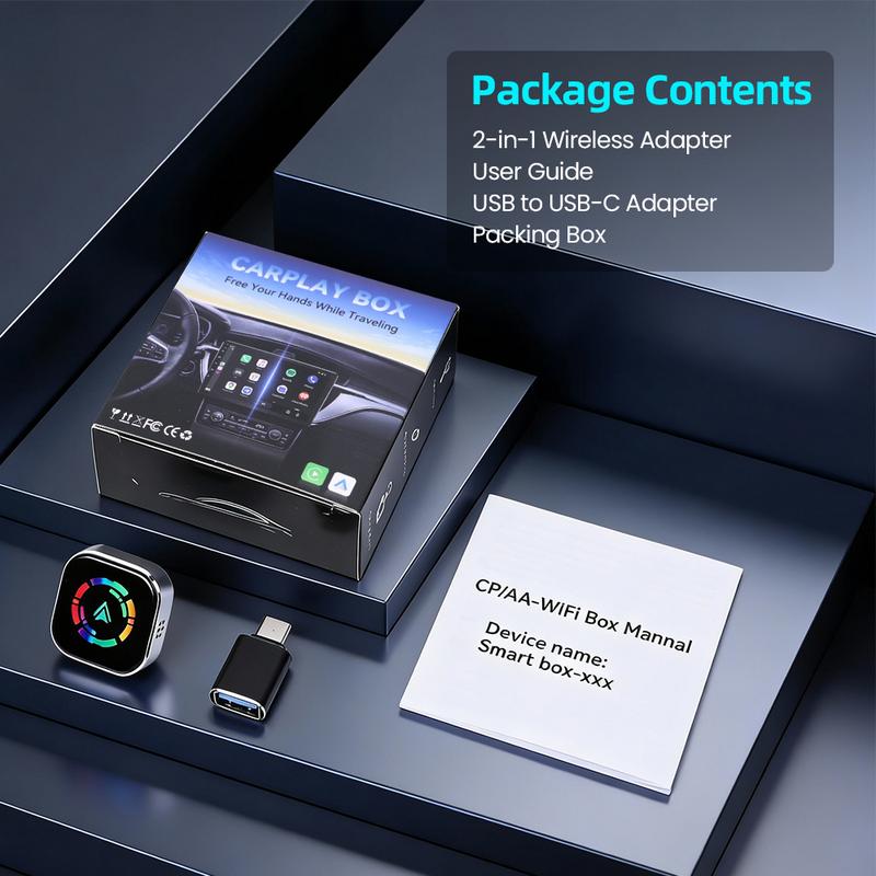 2026 Wireless carplay Adapter for iPhone/Android - Fast Connection,No Latency,Hands-Free Call wireless adapter Electronic Charger carplay dongle