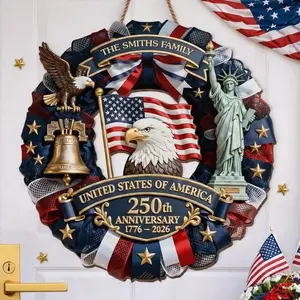 Custom Usa 250th Anniversary House Number, Patriotic Door Hanger, Independence Day Decoration, 8x8 Inch Decorative Sign, Patriotic Decorations, Model Jp-5879 #usa250 #semiquincentennial #americanpride #customsigns #patrioticdecor