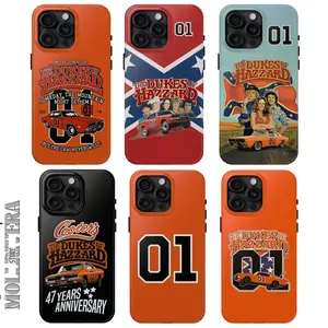Vintage The Dukes of Hazzard Tough Phone Case Funny Road Movie 01 Orange Iconic Car Phone Case Vintage Phone Case For Iphone