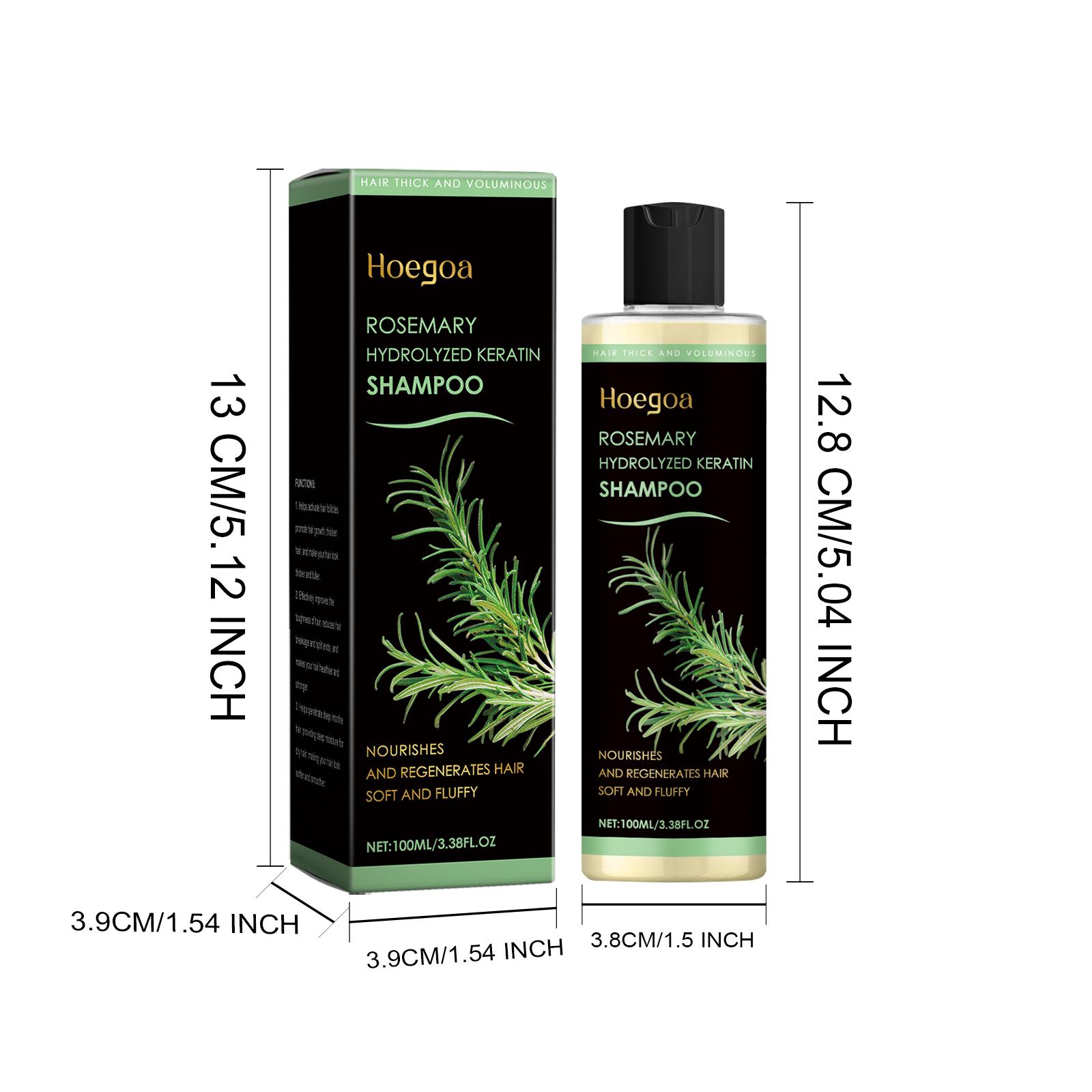 HOEGOA Rosemary Hair Growth Shampoo - Thickening & Strengthening for Thinning Hair w/Keratin | 3.4oz Organic Treatment for Women & Men HOEGOA Rosemary Hair Growth Shampoo - Thickening & Strengthening for Thinning Hair w/Keratin | 3.4oz Organic Treatment for Women & Men