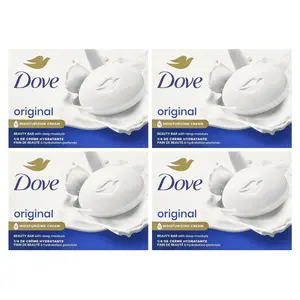 Dove Beauty Bar Soap with Deep Moisture, Original, 4 Bars, 3.75 oz (106 g) Each