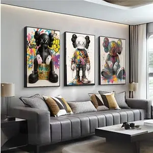 Graffiti Kaws KAWS Poster Unframed  Set of 3, Printables Minimalist Hypebeast Kaws Figure Poster Unframed , Kaws Poster Unframed  Print, Kaws Wall Art,  7