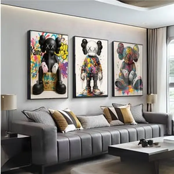 Graffiti Kaws KAWS Poster Unframed  Set of 3, Printables Minimalist Hypebeast Kaws Figure Poster Unframed , Kaws Poster Unframed  Print, Kaws Wall Art,  7