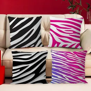 Home Decor Zebra-Patterned Digital Printed Pillow Covers Pattern Cushion Cover Suitable for Sofa Bedroom Car Pillow Cover