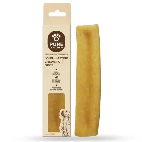 Pure Dog Chew Himalayan Yak Cheese Chew for Dogs – 6 oz, Long-Lasting Rawhide-Free Dog Treat (65+ Lbs)
