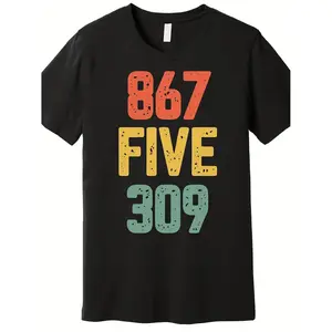 Men'S 8675309 Nostalgic 80s Retro Music T-Shirt |   Vintage Phone Phreaking Culture Graphic Tee, Casual Crew Neck, Short Sleeve, All-season Fit