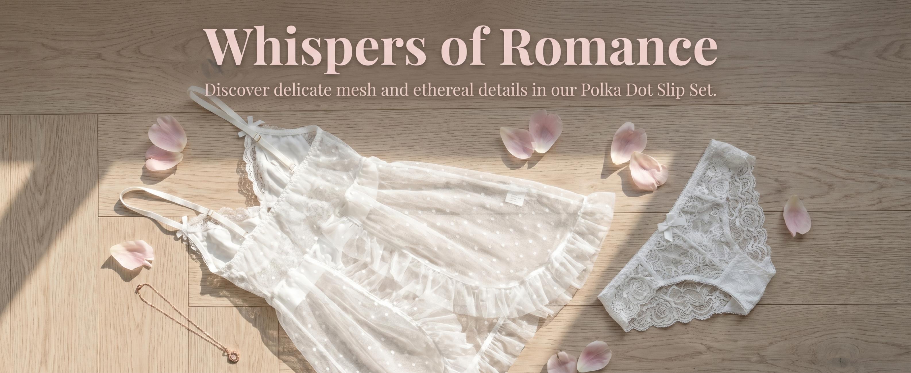 SILIX Elegant White Polka Dot Mesh Babydoll Set | Sexy Lace Trim Lingerie with Ruffled Hem | Bridal Lingerie Nightwear for Honeymoon & Wedding Night | Romantic Gift for Her Sexy Feminine Lingerie Set Underwear