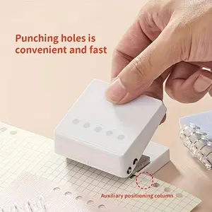 1pc Five-Hole Puncher, Binding Hole Punch Tool for A4 A5 B5 Paper, Handmade Punching Accessory, Office Learning Supplies