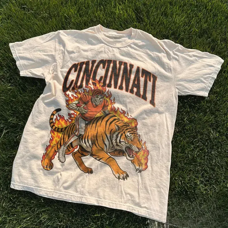 Cincinnati Football Shirt, Vintage Bengals Tee, Retro 90s Game Day T-Shirt, Good Graphic Tee, Unisex  T-Shirt, Sport Trendy Gift T-Shirt, Top Menswear Streetwear Womenswear