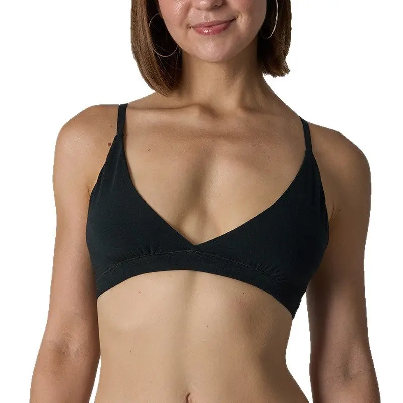 Deep V Wire-Free Cotton Bra | Comfortable Everyday Lingerie