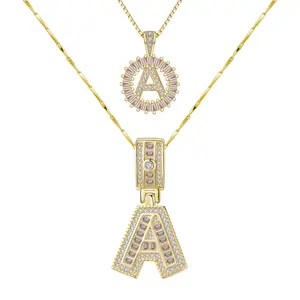 Women's zircon 1 set 26 letter pendant necklace initial necklace set best friend gift birthday anniversary Valentine's Day gift
