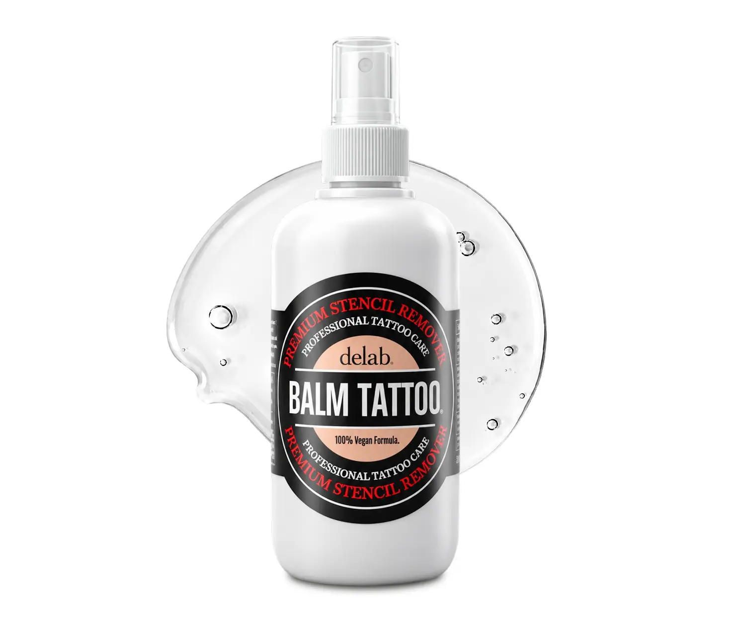 Balm Tattoo Premium Tattoo Stencil Remover 250ml, Vegan Stencil Tattoo Prep Solution with Aloe Vera & Tea Tree Oil for Artists, Studios and Tattoo Supplies