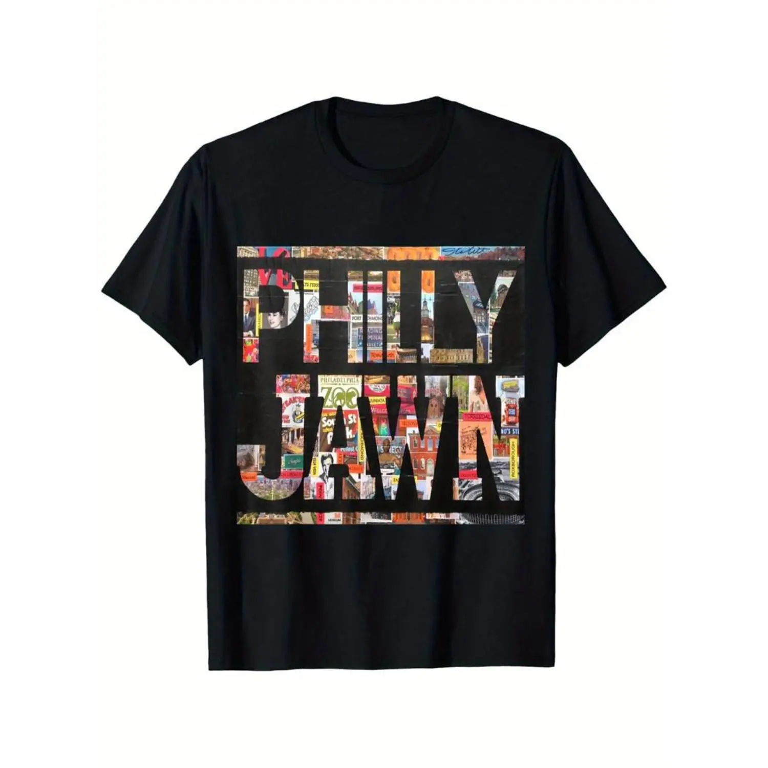 Philly Jawn Graphic Tshirt, Retro Round Neck 100% Cotton Top for Menswear, Funny Philadelphia Streetwear Gift, Shortsleeve, All Seasons, Casual, Inclusive Sizes, Fitted Cut, Crew Neck, T-Shirt, Short Sleeve Tee, Fashion, Minimalist, Classic Crew, Retro Co