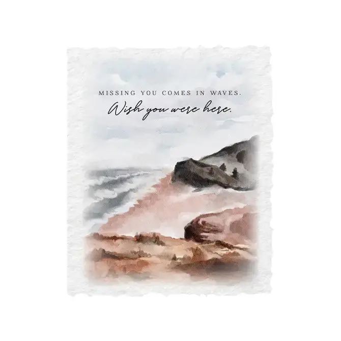 Missing you comes in waves | Eco-Friendly Greeting Card