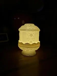 Milk Glass Style Fairy Lamp – LED Light Included