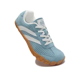 Women's 0-Drop German Barefoot Sneakers, Wide Toe Box, Anti-Slip Rubber Sole, Lightweight Breathable Polyester Knit Footwear, Multiple Colors, US Sizes, Classic Style for Daily Outfits & Outdoor Activities, Zero-Drop