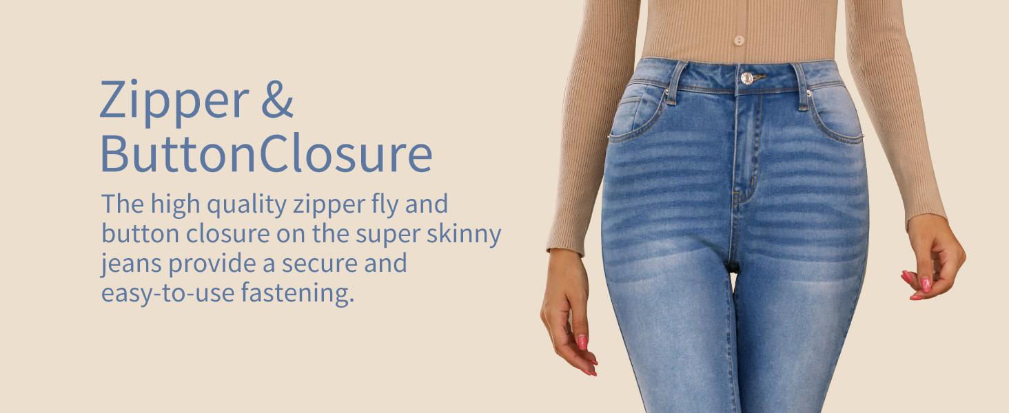 GRAPENT Skinny Jeans for Women High Waist Stretchy Classic High Rise Slimming Jeggings Denim Trousers Pants Womenswear Bottoms SpringStatements