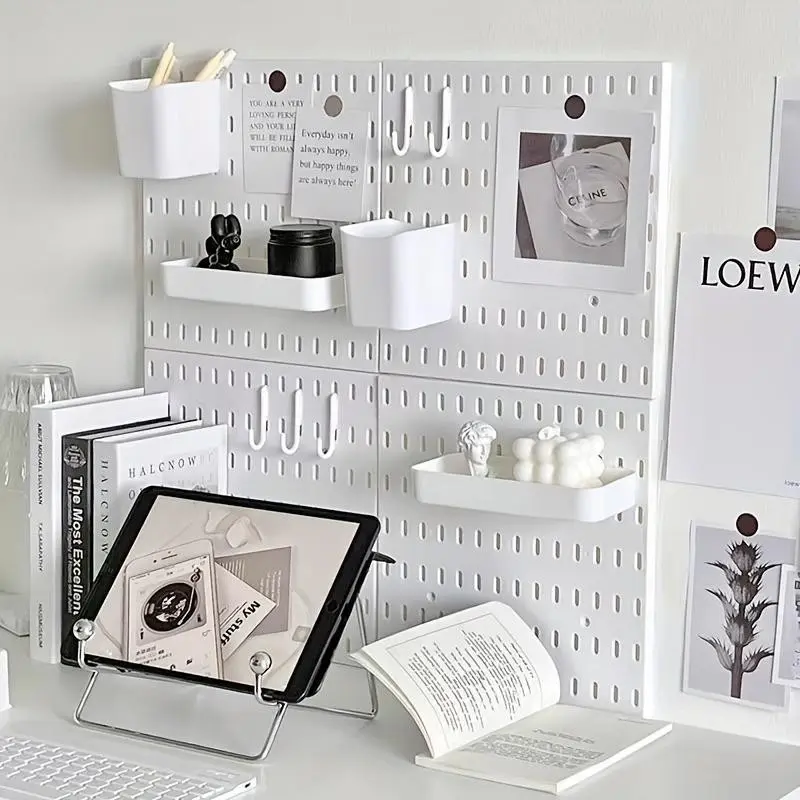 Large Heavy-Duty Wall Organizer Kit, Durable Hanging Storage with Hooks and Trays, Home Storage Hook, Space-Saving Desk Shelf, Kitchen Storage Solution, Shelf for Wall