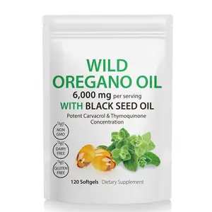 Hatmanlabs Organic Wild Oregano & Black Seed Oil - 6000mg Daily Supplement for Energy & Wellness - Supplement for Active Lifestyles