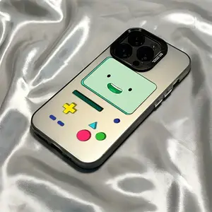 Funny Cartoon Green Robot Phone Case for iPhone 17 16 15 14 13 12 11 PRO MAX PLUS AIR and XR XS MAX Series, with Matte Back and Shockproof