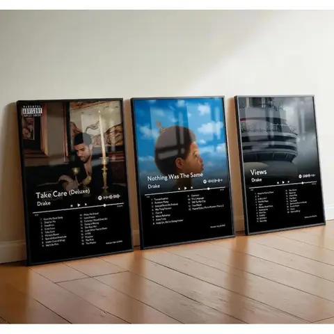 Elegant Artistic Drake Album Cover Canvas Poster Print - Unique Art Single Canvas Wall Art, Eco-Friendly Home Decor for Bedroom Items, Cool Room Decor & Apartment Accessories