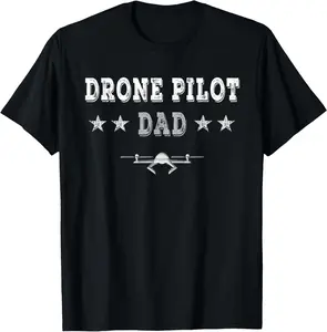 Casual Cotton shortsleeve tees Drone Pilot Dad T Shirt