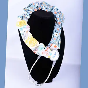 Cross and Flowers Wide Stethoscope Cover