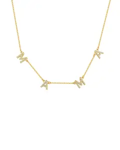 Mama Necklace14K Gold Plated CZ Mother's Day Valentines Day Gifts for Mom