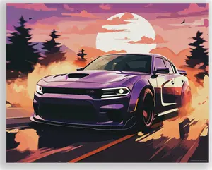 Charger | Charger Poster - Car Posters for Boys Room - Car Wall Decor - Car Room Decor - Car Posters for Men | 11x14 Inches Unframed