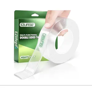 EZlifego Heavy Duty Double Sided Tape Nano Adhesive Clear Mounting Strip for Picture Hanging 9.85FT