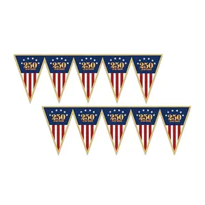 Customizable Paper Triangle Flags, Party Decoration Bunting Set, Personalized Triangular Banner Collection, Event Supplies