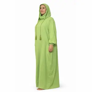 Non transparent Solid Hoodie Abaya Everyday Modest Style in Assorted Colors for Comfort and Style Plus Size Casual