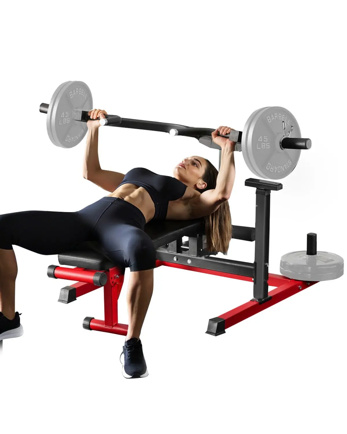 450 LBS Chest Press Machine With Adjustable Bench: Flat And Incline Press, Multi-Function Home Gym Equipment For Full-Body Workout, Durable Steel Frame, Space-Saving Design, Suitable For Beginners To Advanced