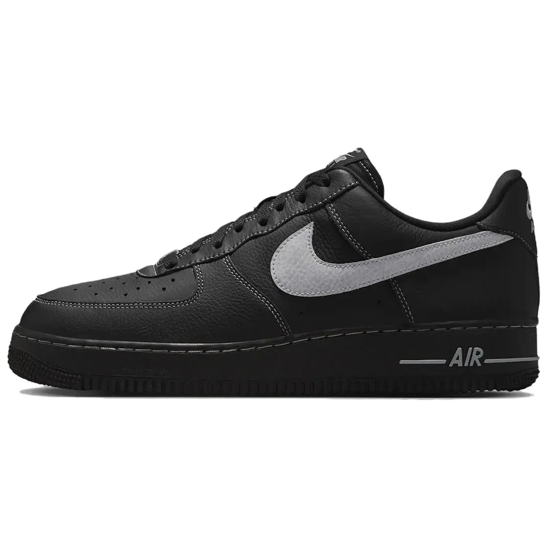 Nike Air Force 1 Low '07 'Black Wolf Grey' Sports Shoe, Rubber, Casual