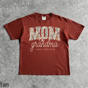 Comfort Colors Mom Grandma Shirt, Floral Mom & Grandma Graphic Tee, Mother’s Day Gift for Grandma, Family Love Shirt