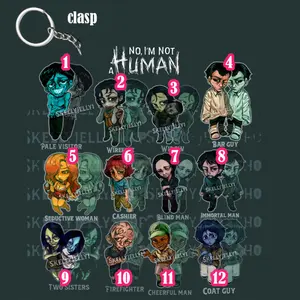 LIMITED STOCK Human Game 3 In Acrylic Keychain im not a human charms