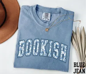 Comfort Colors Retro Bookish Shirt, Floral Bookish Shirt, Book Lover Gift, Bookworm Shirt, Librarian Shirt, Fall Reading Shirt, Bookish Tee